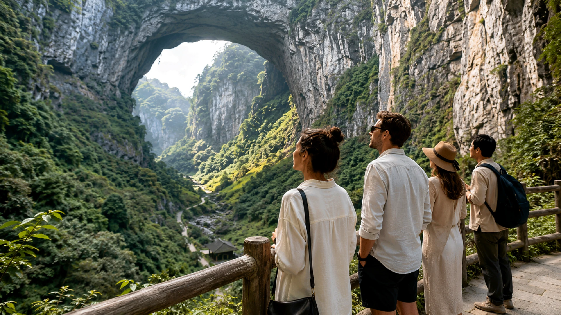 Chongqing Wulong Tiancheng Scenic Area One-Day Tour | Three Natural Bridges + Longshui Gorge + Wujiang River Landscape - Product Image
