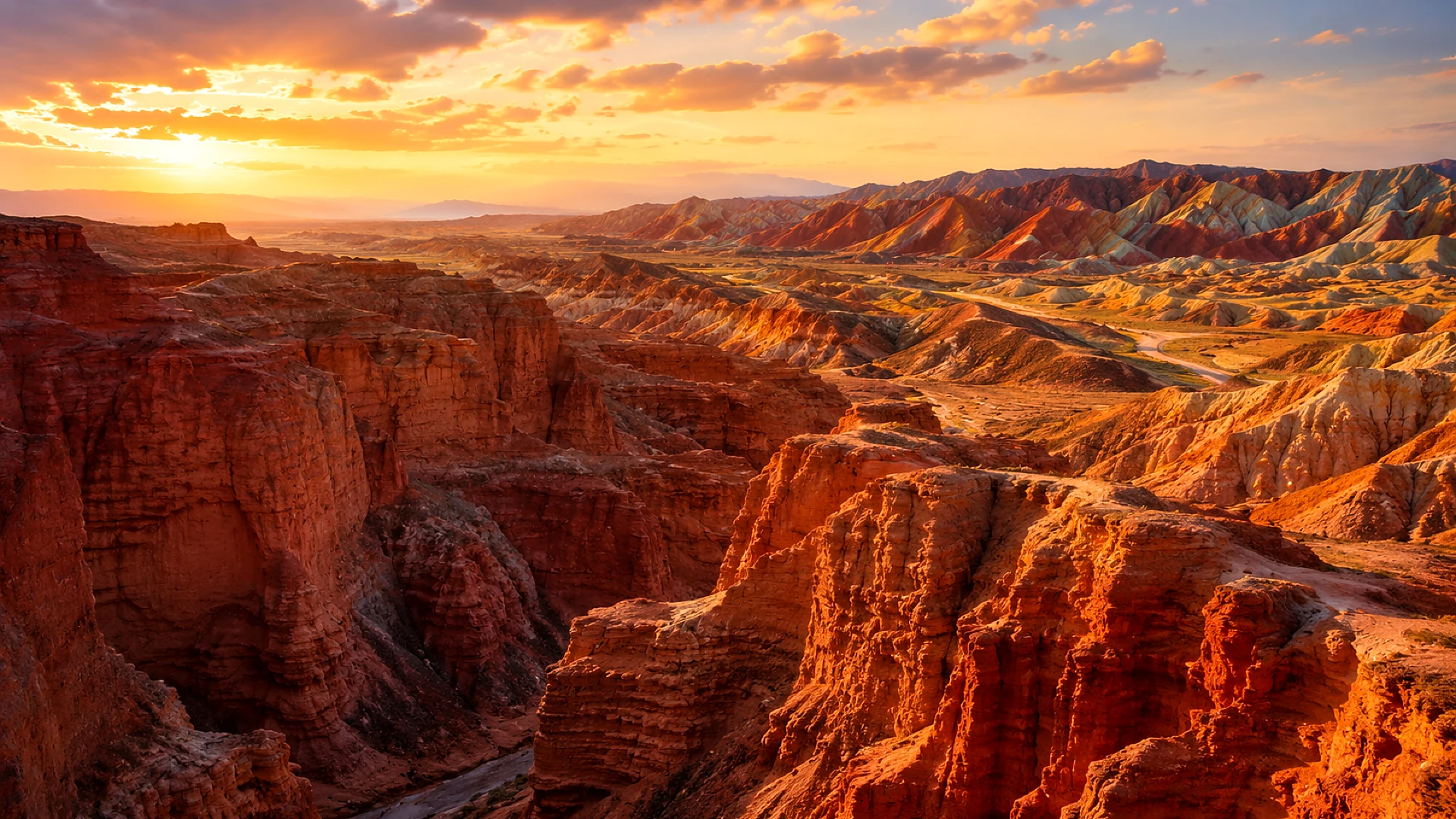 Zhangye Pingshanhulu Grand Canyon + Qicai Danxia Sunset Private One-Day Tour | Canyon Hiking + Colorful Hill Photography Product Image